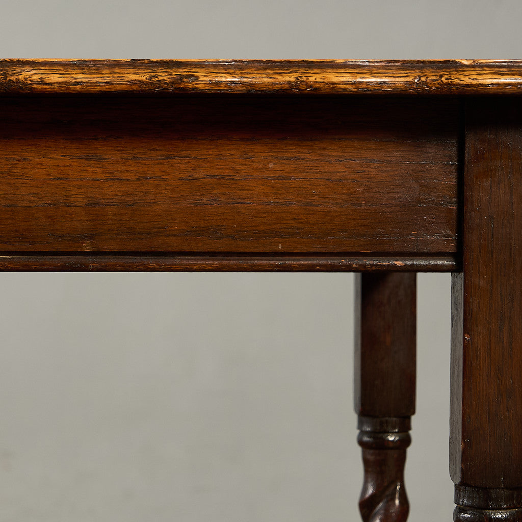 英国 クラシック オーク材 サイドテーブル