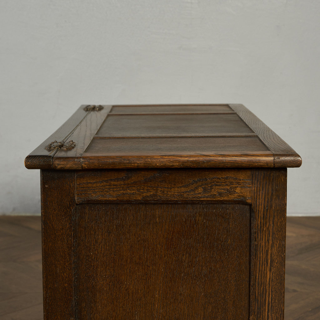 英国クラシック オーク材 ブランケットボックス