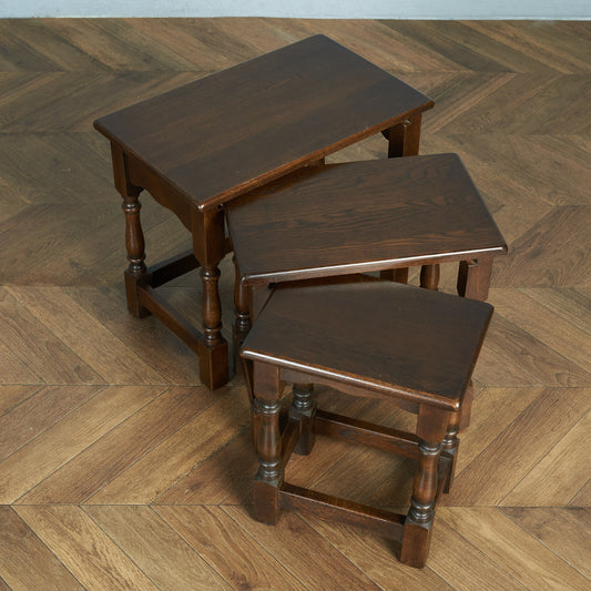 オーク材 ネストテーブル