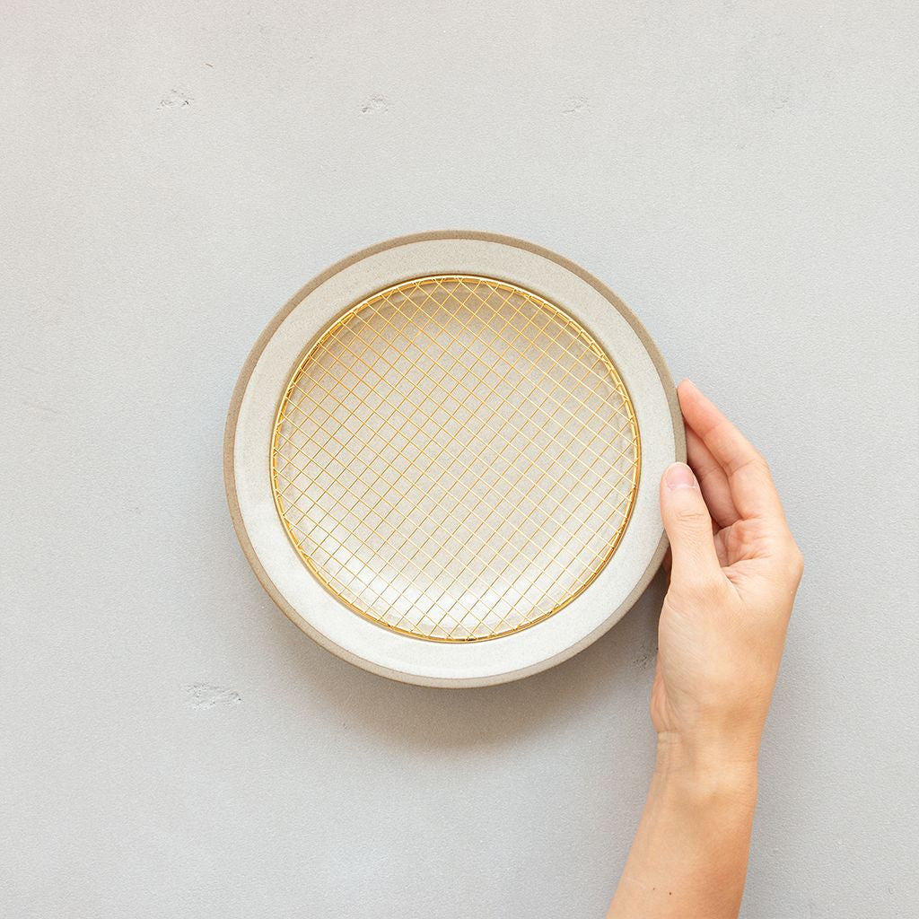 amime プレートS / WHITE 純金網