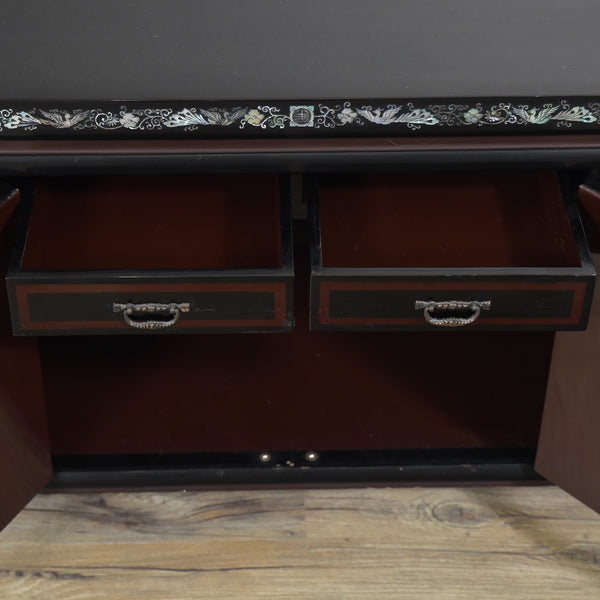 黒塗螺鈿ローボード