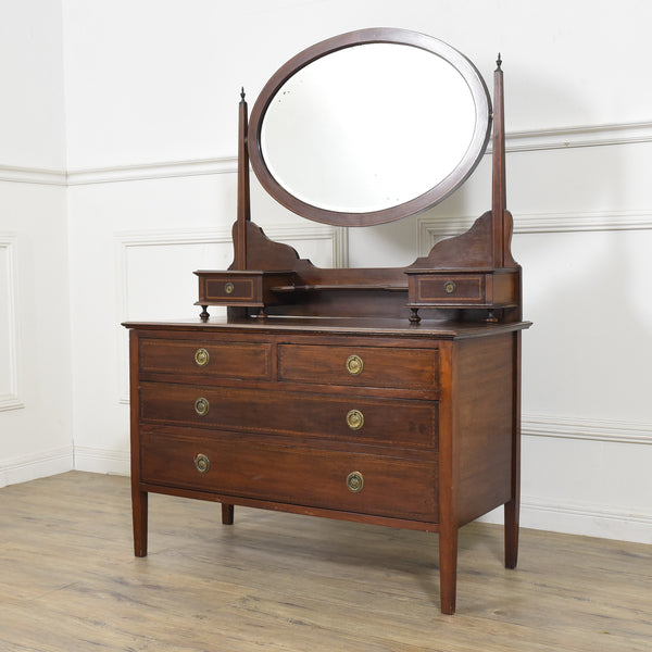 英国アンティーク マホガニー チェスト&ミラー