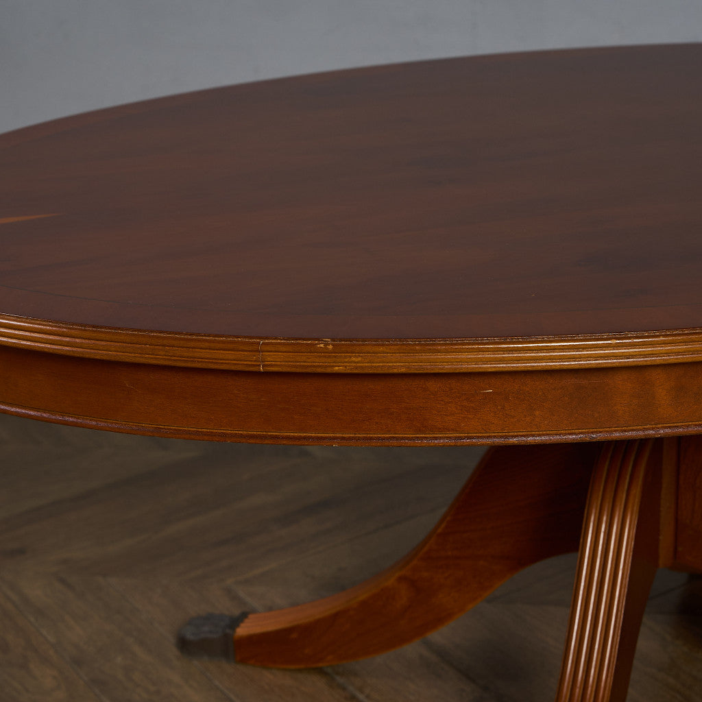 英国クラシック イチイ材 オーバルセンターテーブル