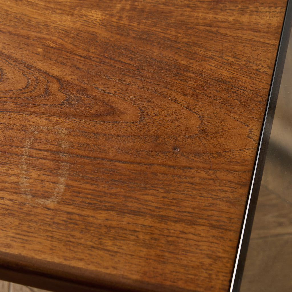 ロングジョン ヴィンテージ ガラストップ コーヒーテーブル