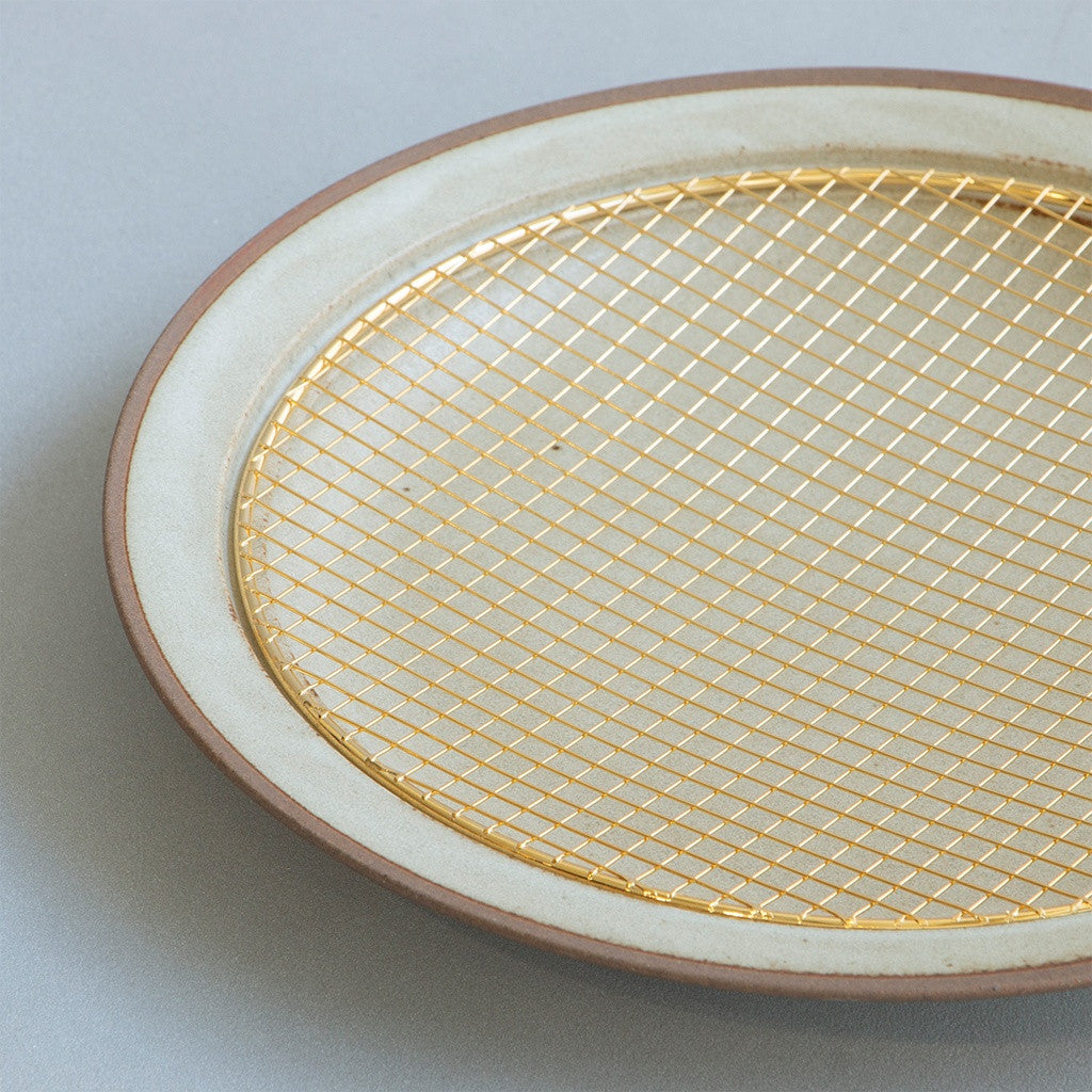 amime プレートL / WHITE 純金網