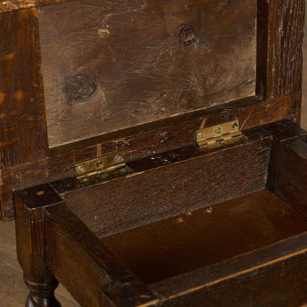 英国 クラシック 収納付 スツール #90015