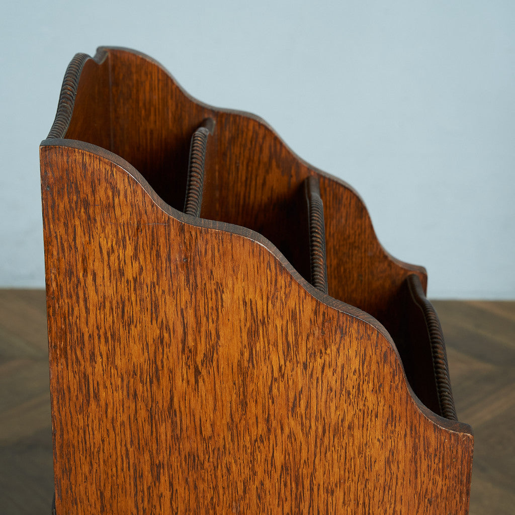 英国クラシック オーク材 マガジンラック #84620