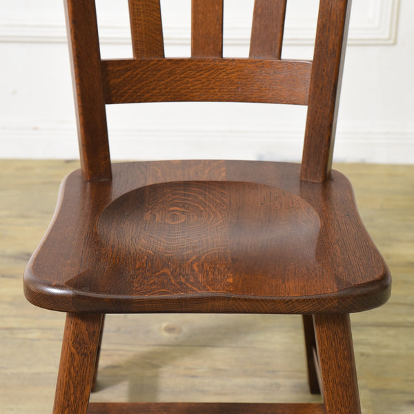 オランダ民芸家具 オーク無垢材 ダイニングチェア4脚セット