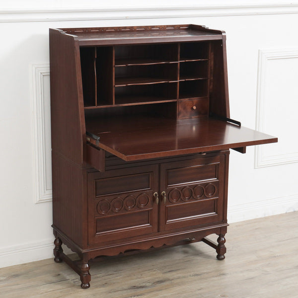 マホガニー材 ライティングビューロー