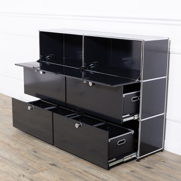 USM Haller システムキャビネット 2列3段 ブラック