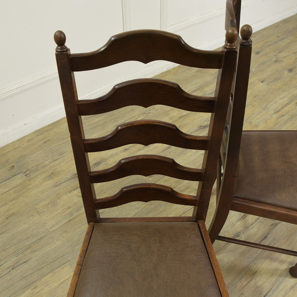 英国アンティーク ラダーバックチェア 2脚セット