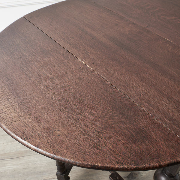 英国アンティーク オーバルゲートレッグテーブル