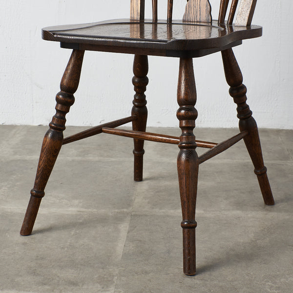 英国 アンティークスタイル ホイールバックチェア2脚セット