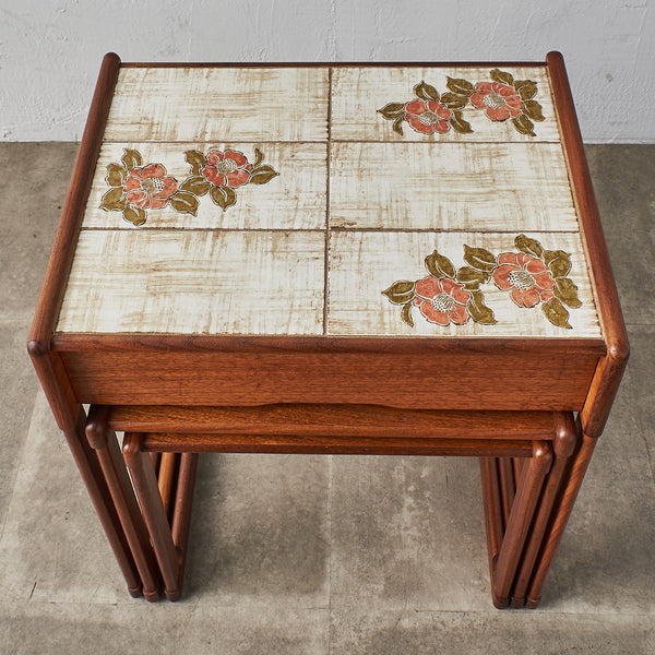 タイルトップ ドロワーネストテーブル (3566D)