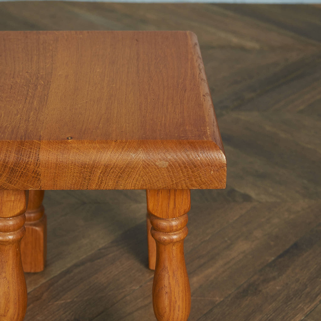 オランダ製 オーク無垢材 ネストテーブル