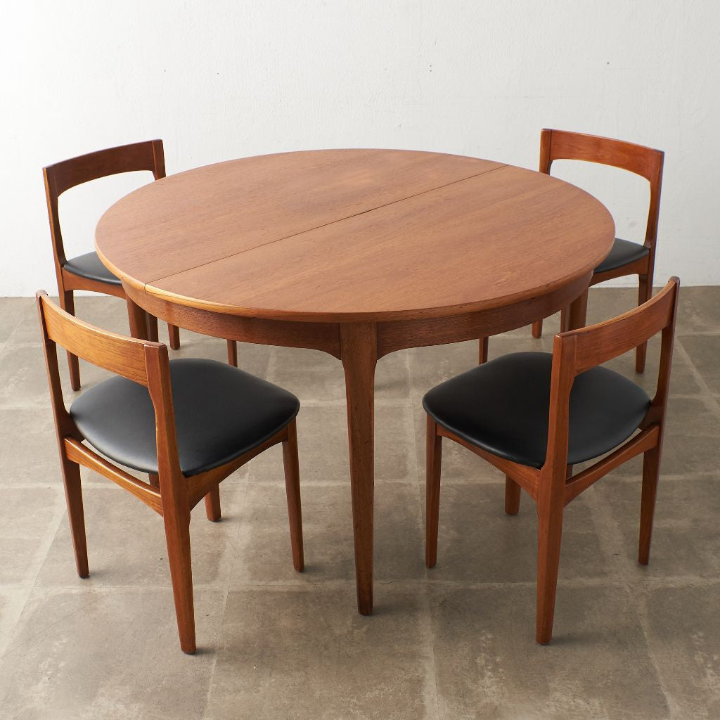 ダイニング 5点セット 座面張替済&天板再塗装済み