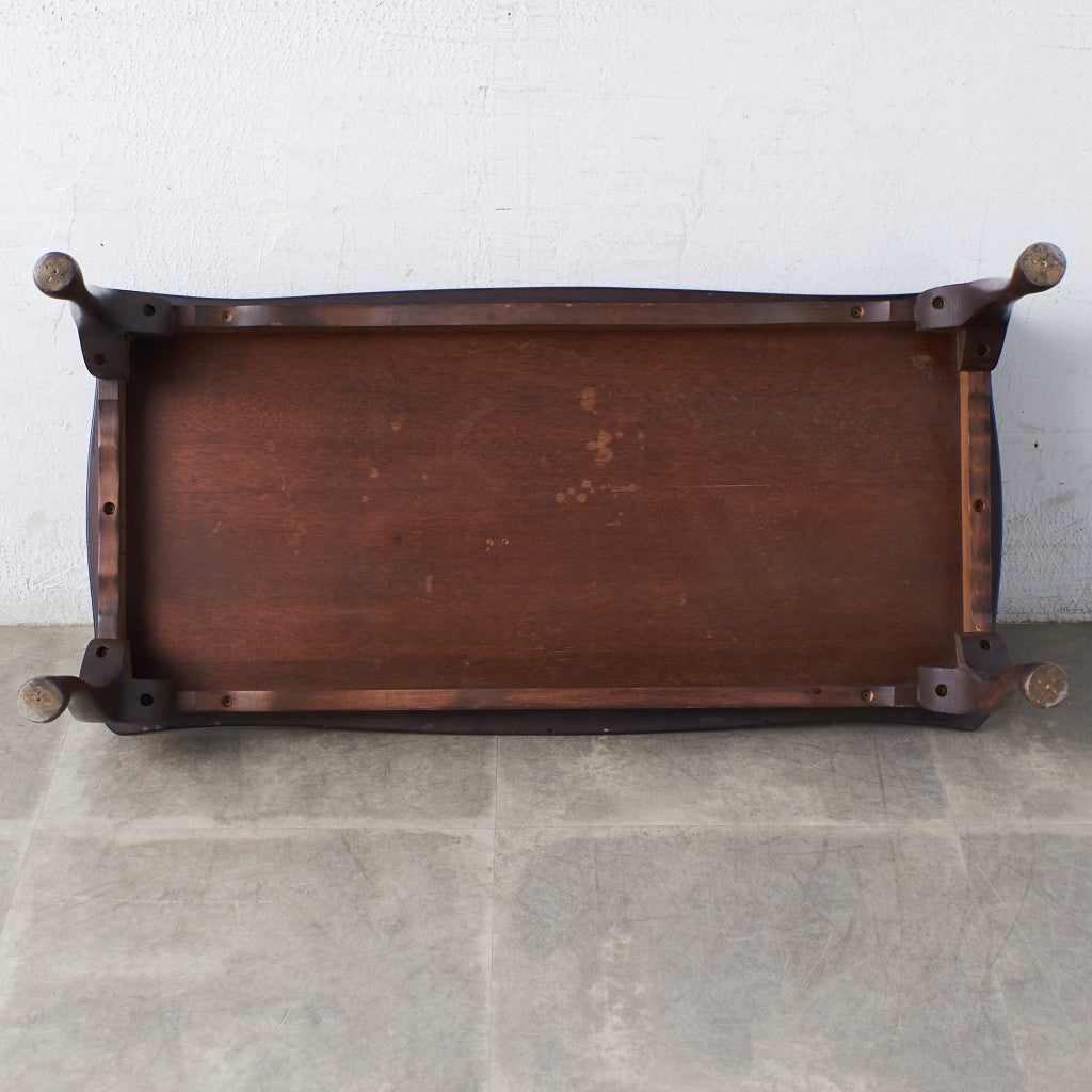 英国クラシック ガラストップ センターテーブル