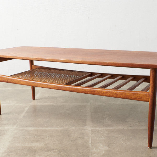 北欧ヴィンテージ ラタンラック コーヒーテーブル