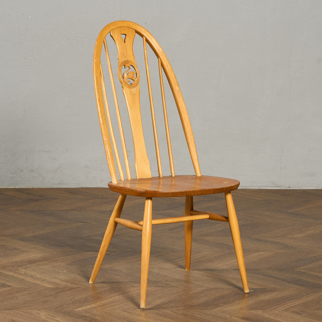 アーコール ERCOL スワンバックチェア ラウンドメタルラベル #97119