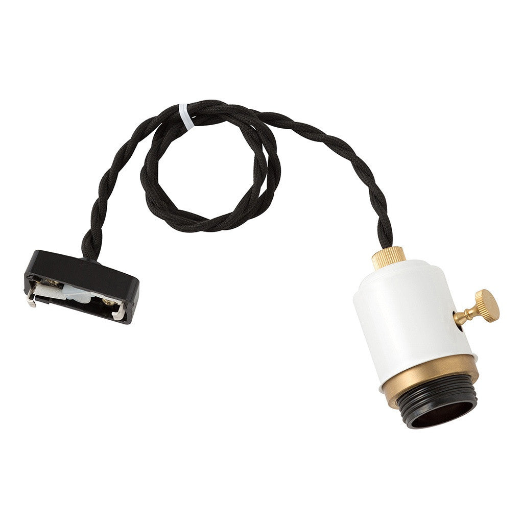 GENERAL SOCKET E26 SWITCH LOW ENAMELED(ソケットコードのみ) / White