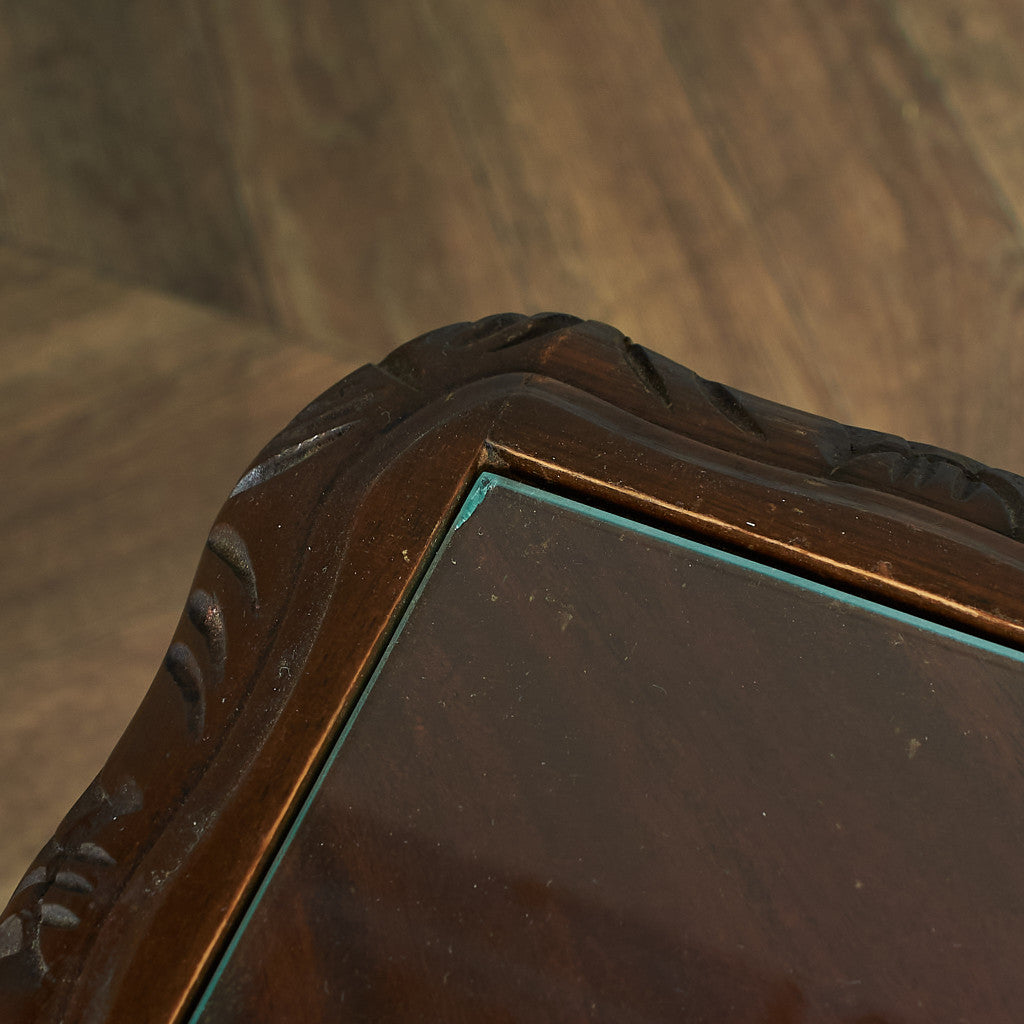 英国クラシック ガラストップ ネストテーブル