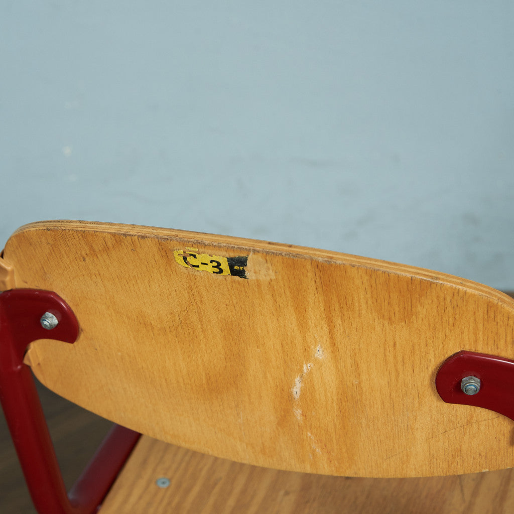 英国ヴィンテージ スタッキングスクールチェア #74866