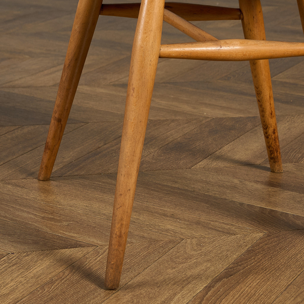 ヴィンテージ 4本 スポーク フープバックチェア ネイビーブルーラベル