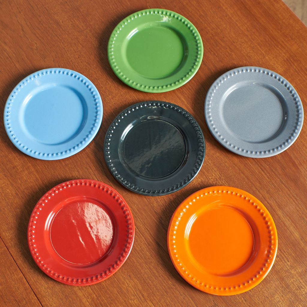 PLATO TROQUELADO ドットプレート / レッド 16cm