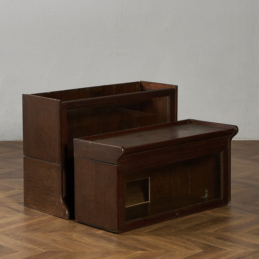 英国 アンティーク スタッキングブックケース 食器棚