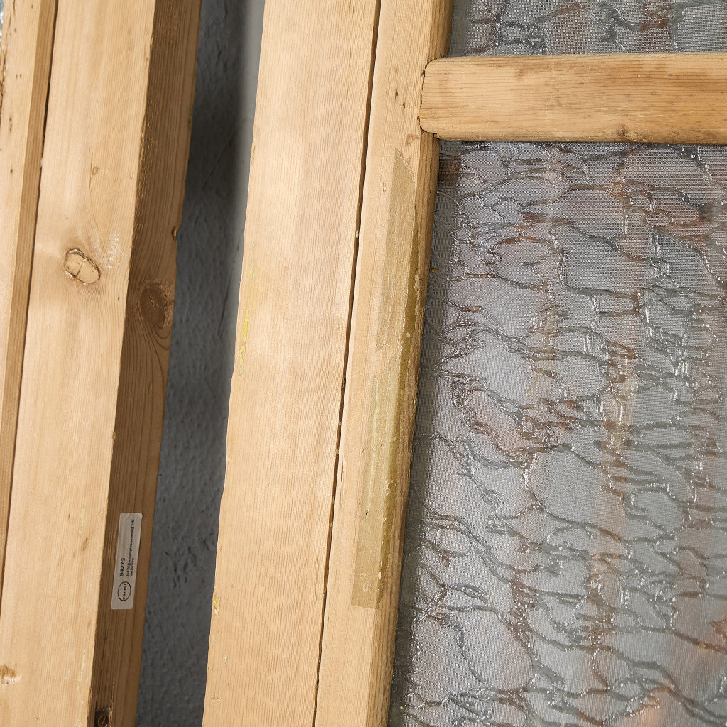 英国 アンティーク 両開き 鉄格子 ウッド ドア 2点セット