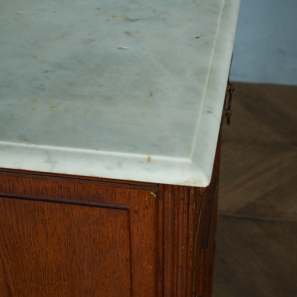 英国アンティーク 大理石天板 サイドキャビネット #81710