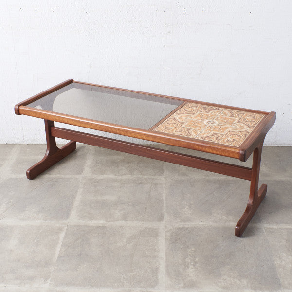 65762][ジープラン G-PLAN]タイル&ガラストップ コーヒテーブル