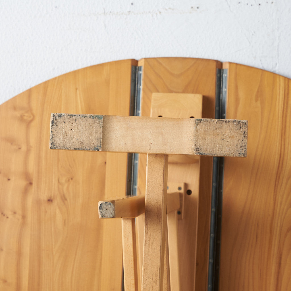 オーバル型 ゲートレッグバタフライテーブル / ラウンドゴールドラベル