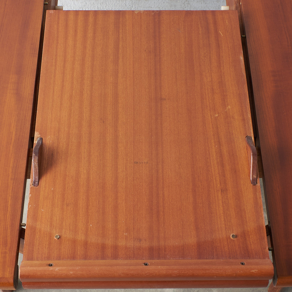 ヴィンテージ エクステンション ラウンドダイニングテーブル / 天板再塗装済み