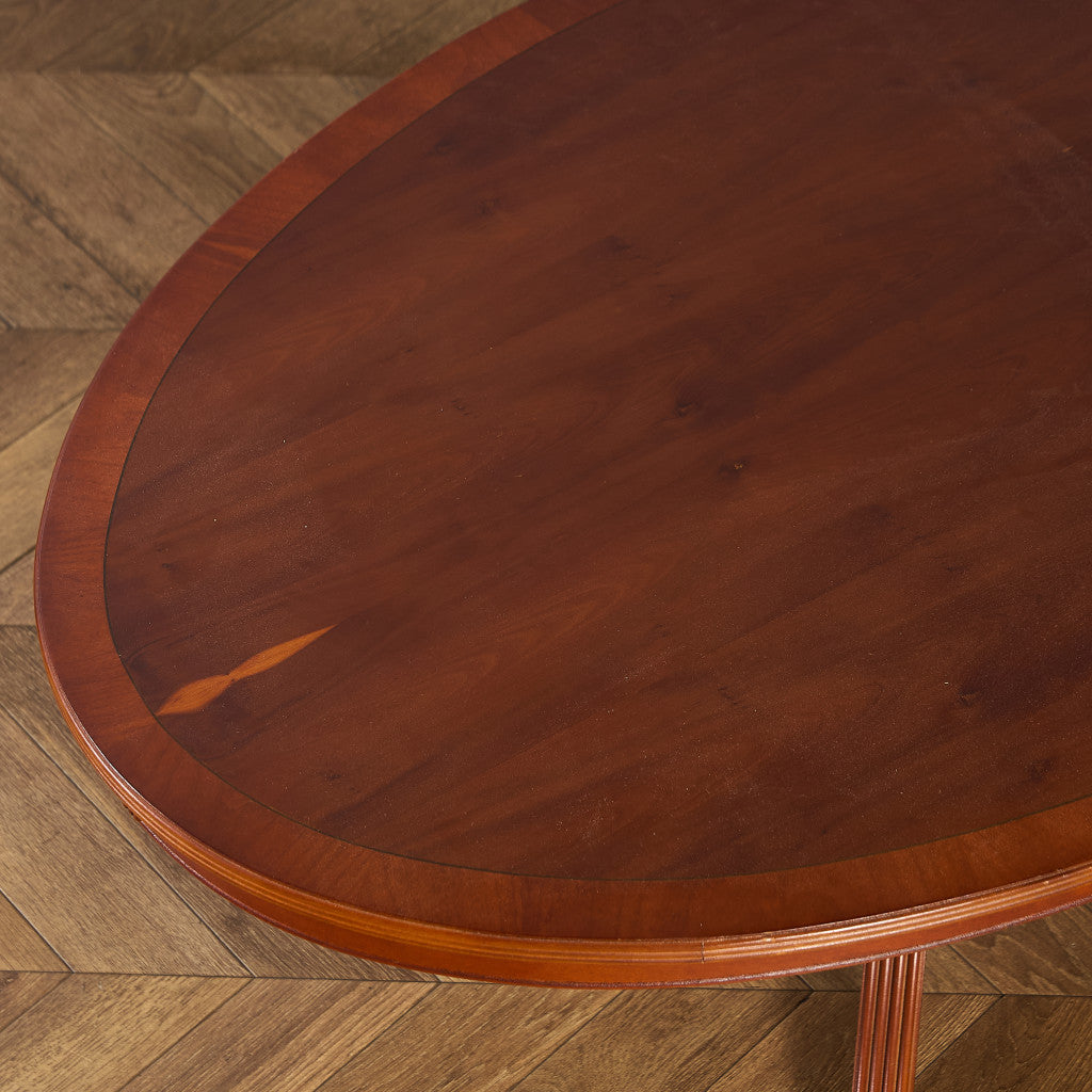 英国 クラシック イチイ材 オーバル センターテーブル