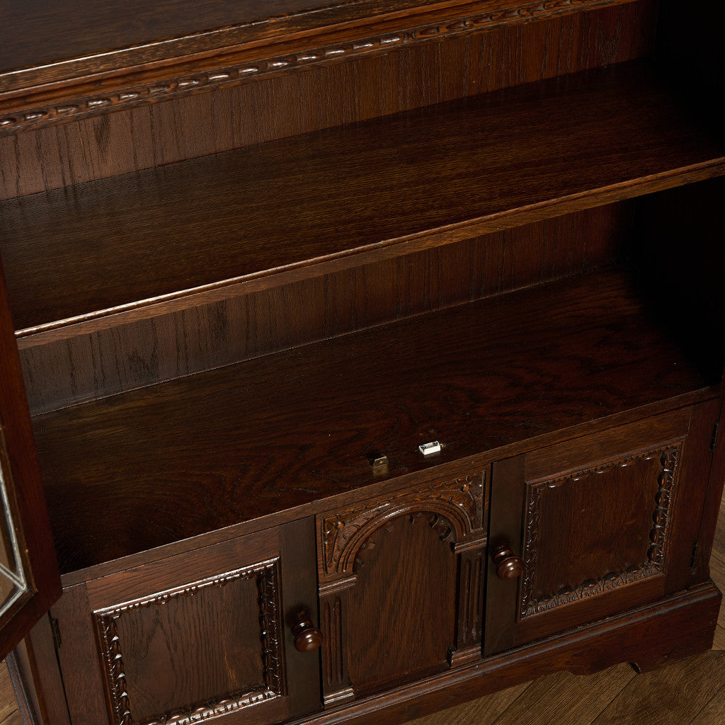 英国 クラシック オーク材 ブックケース