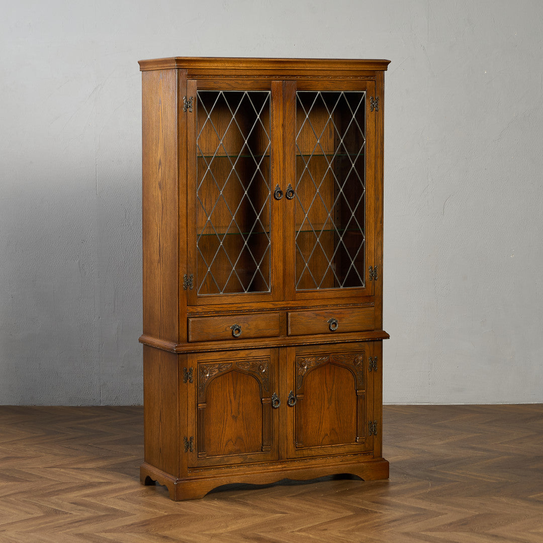 英国 クラシック オーク材 ブックケース