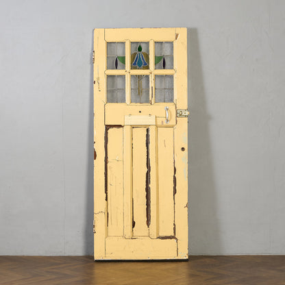 英国 アンティーク ペインテッド ステンドグラス ドア