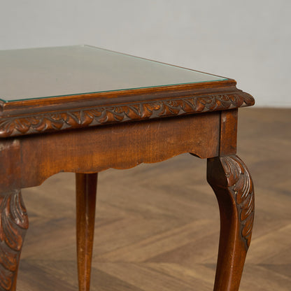 英国 クラシック ガラストップ ネストテーブル