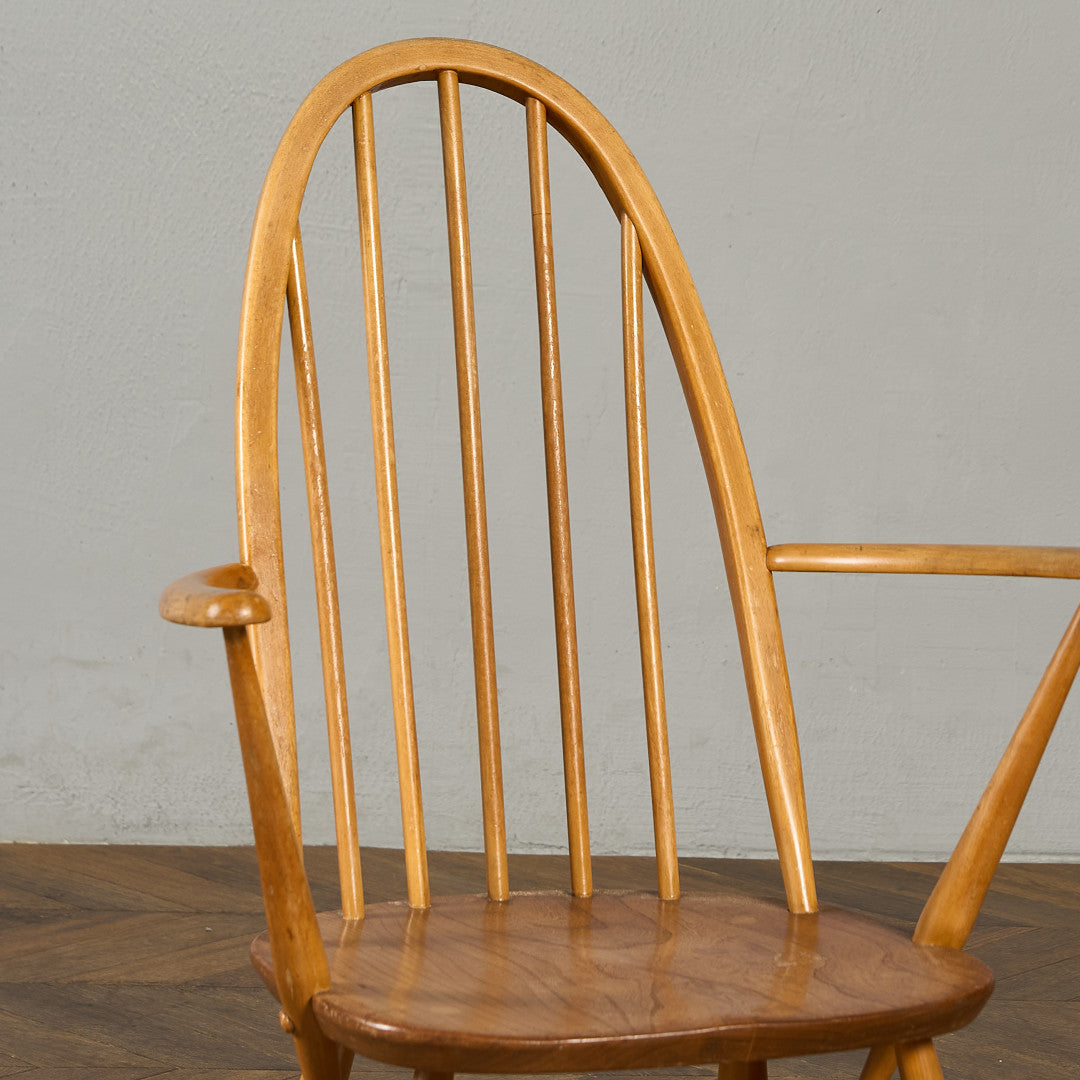 アーコール ERCOL ヴィンテージ クエーカー アームチェア ネイビーブルーラベル #89764