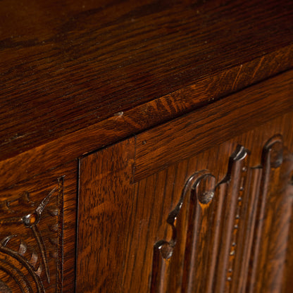 英国 クラシック オーク材 キャビネット