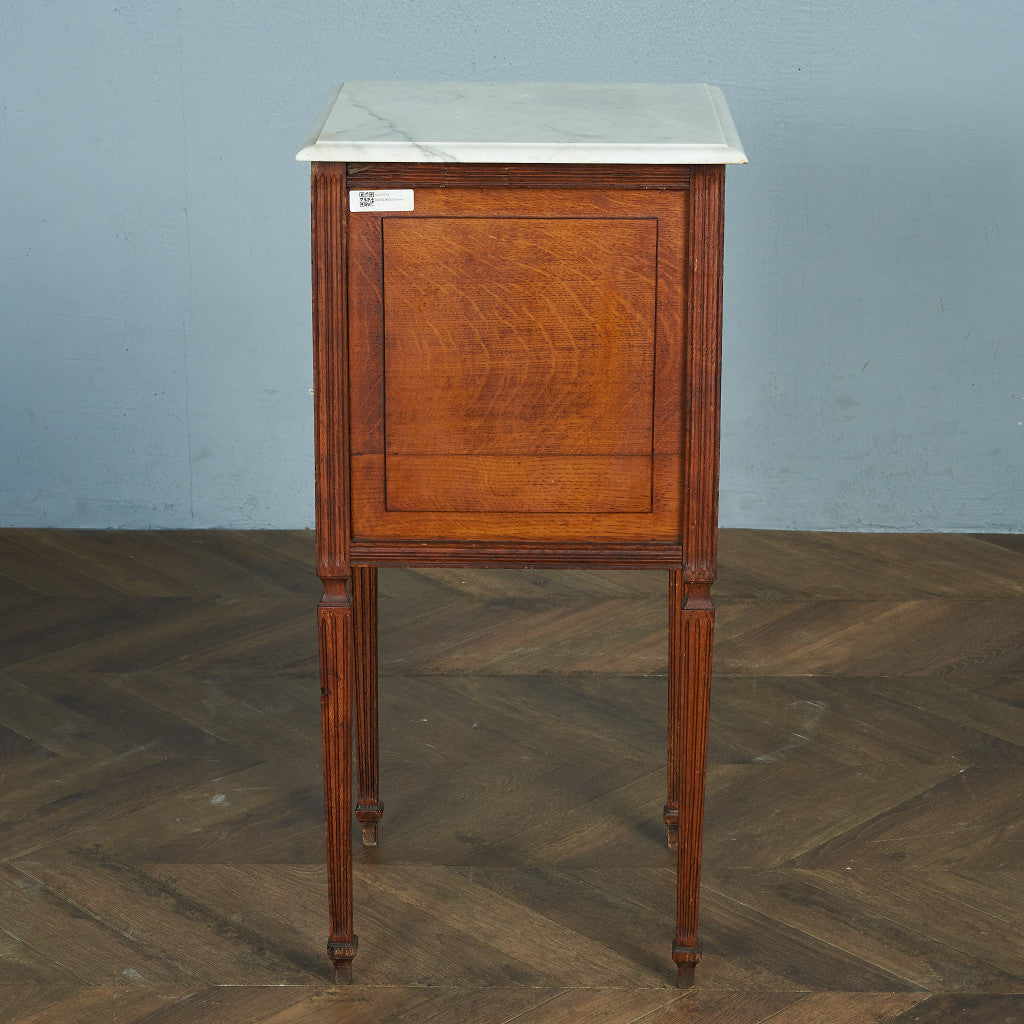 British antique marble top side cabinet #81710