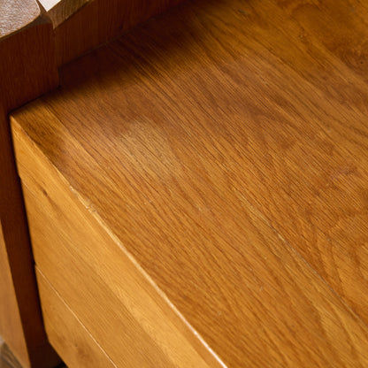 オランダ製 オーク 無垢材 サイドキャビネット