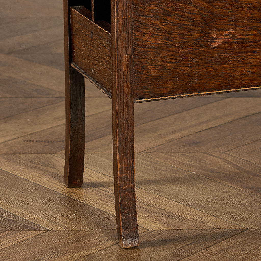 英国 クラシック オーク材 マガジンラック