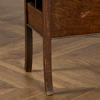 英国 クラシック オーク材 マガジンラック