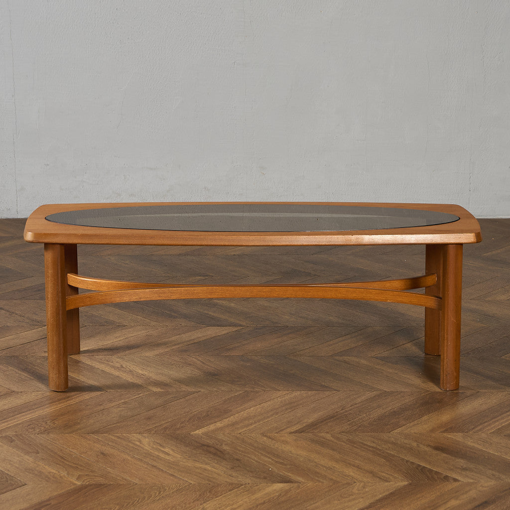 ネイサン Nathan ヴィンテージ スモーク ガラストップ コーヒーテーブル #97348