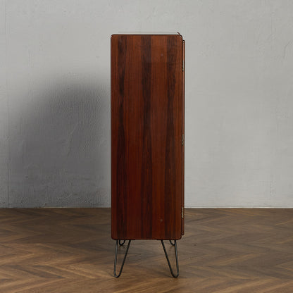 デンマーク ヴィンテージ ブックケース カスタム アイアンヘアピンレッグ