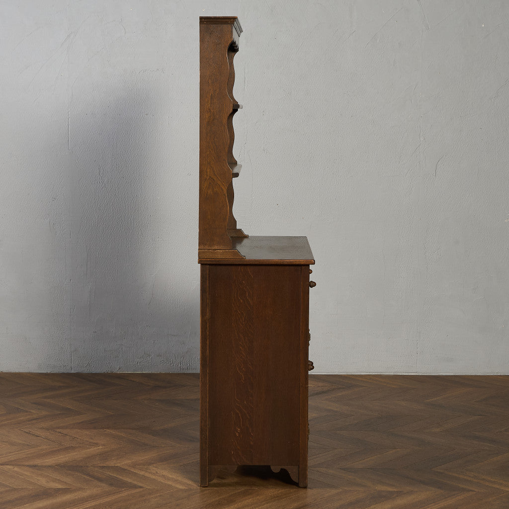 オーク材 ウェルシュドレッサー 食器棚