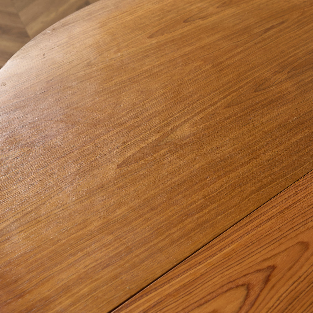 英国 ヴィンテージ エクステンション ラウンド ダイニングテーブル