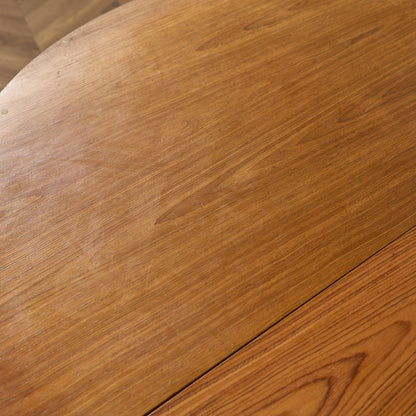 英国 ヴィンテージ エクステンション ラウンド ダイニングテーブル